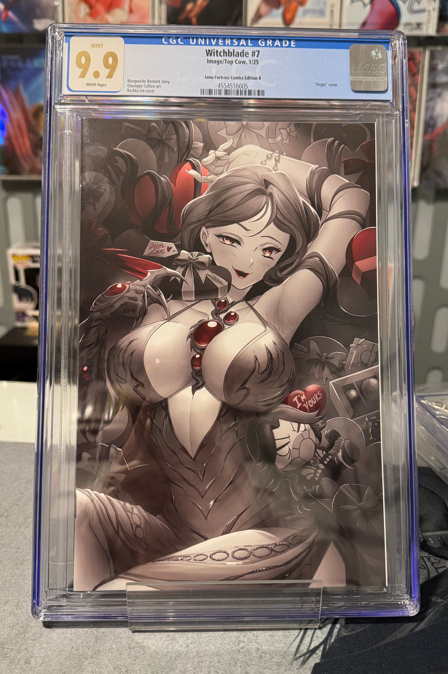 WITCHBLADE #7 RACHTA LIN COLOR SPLASH VIRGIN/ JAMS FORTRESS EXCLUSIVE CGC 9.9