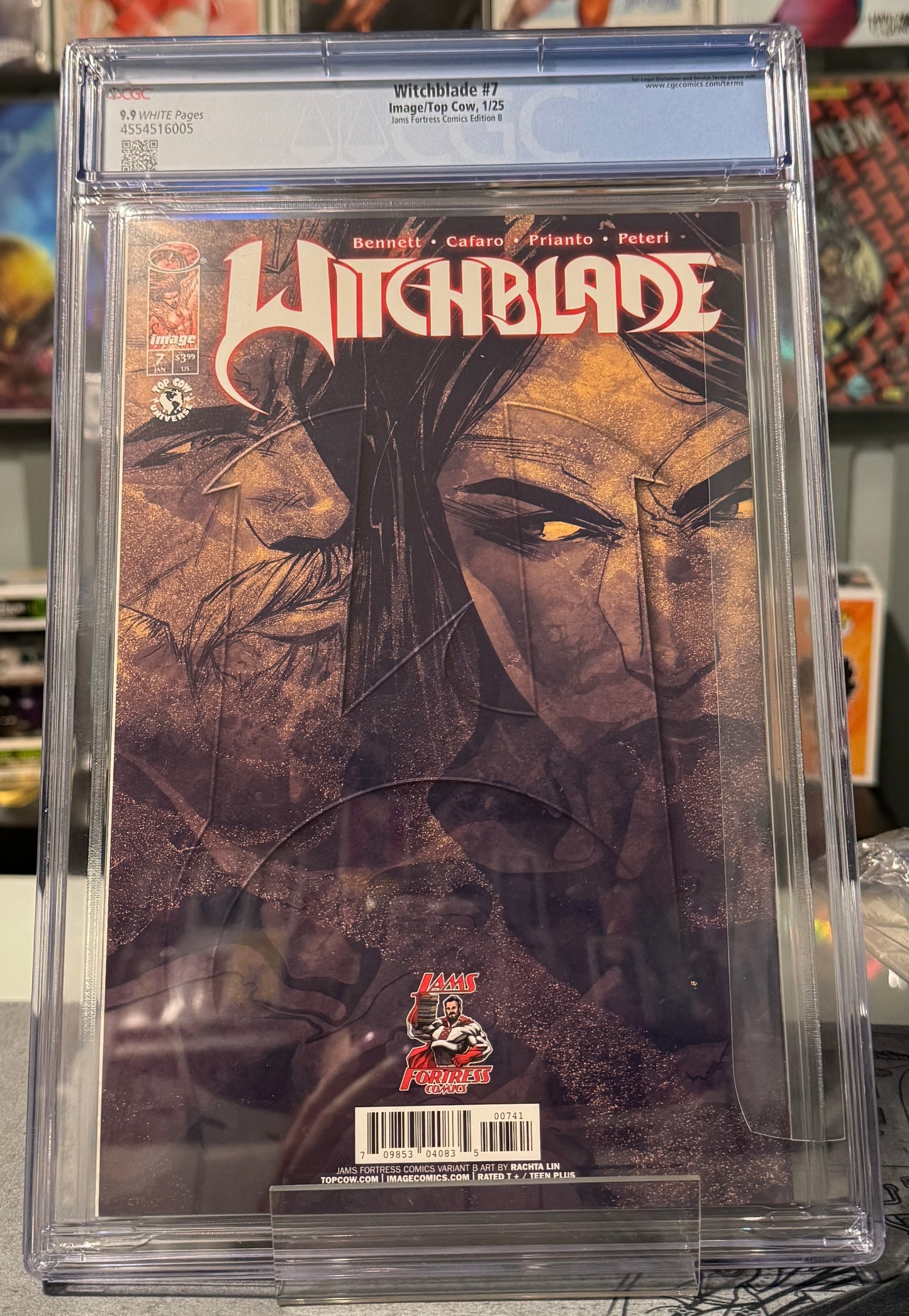 WITCHBLADE #7 RACHTA LIN COLOR SPLASH VIRGIN/ JAMS FORTRESS EXCLUSIVE CGC 9.9
