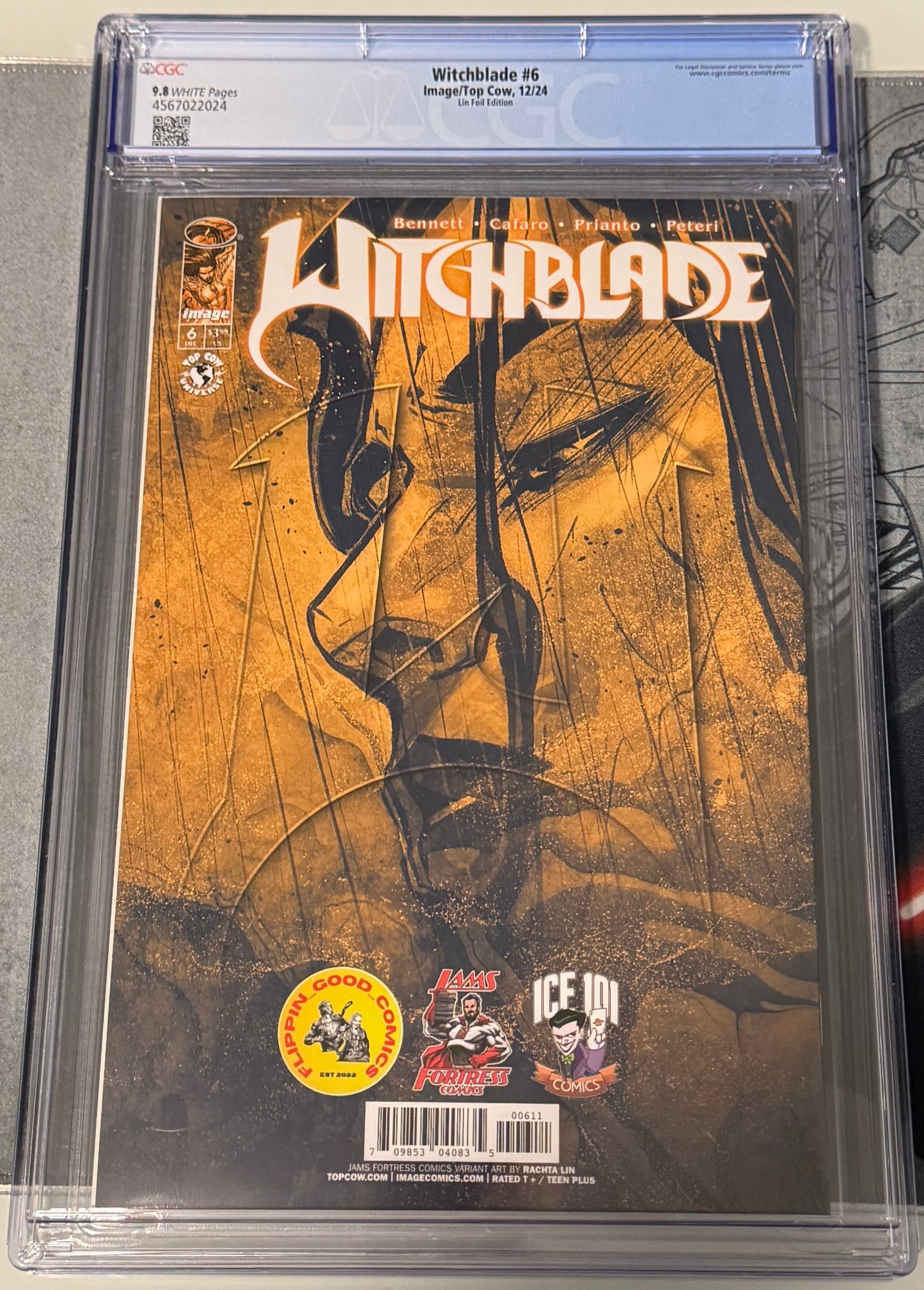 WITCHBLADE #6 RACHTA LIN FOIL VIRGIN/ JAMS FORTRESS EXCLUSIVE CGC 9.8