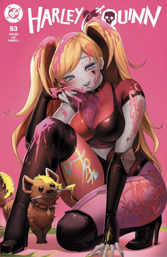 HARLEY QUINN #53 RACHTA LIN TRADE CARDSTOCK VARIANT, JAMS FORTRESS EXCLUSIVE