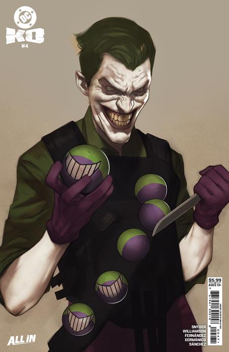 DC K.O. #4 (OF 5) CVR H BEN OLIVER FACE-OFF CARD STOCK VAR