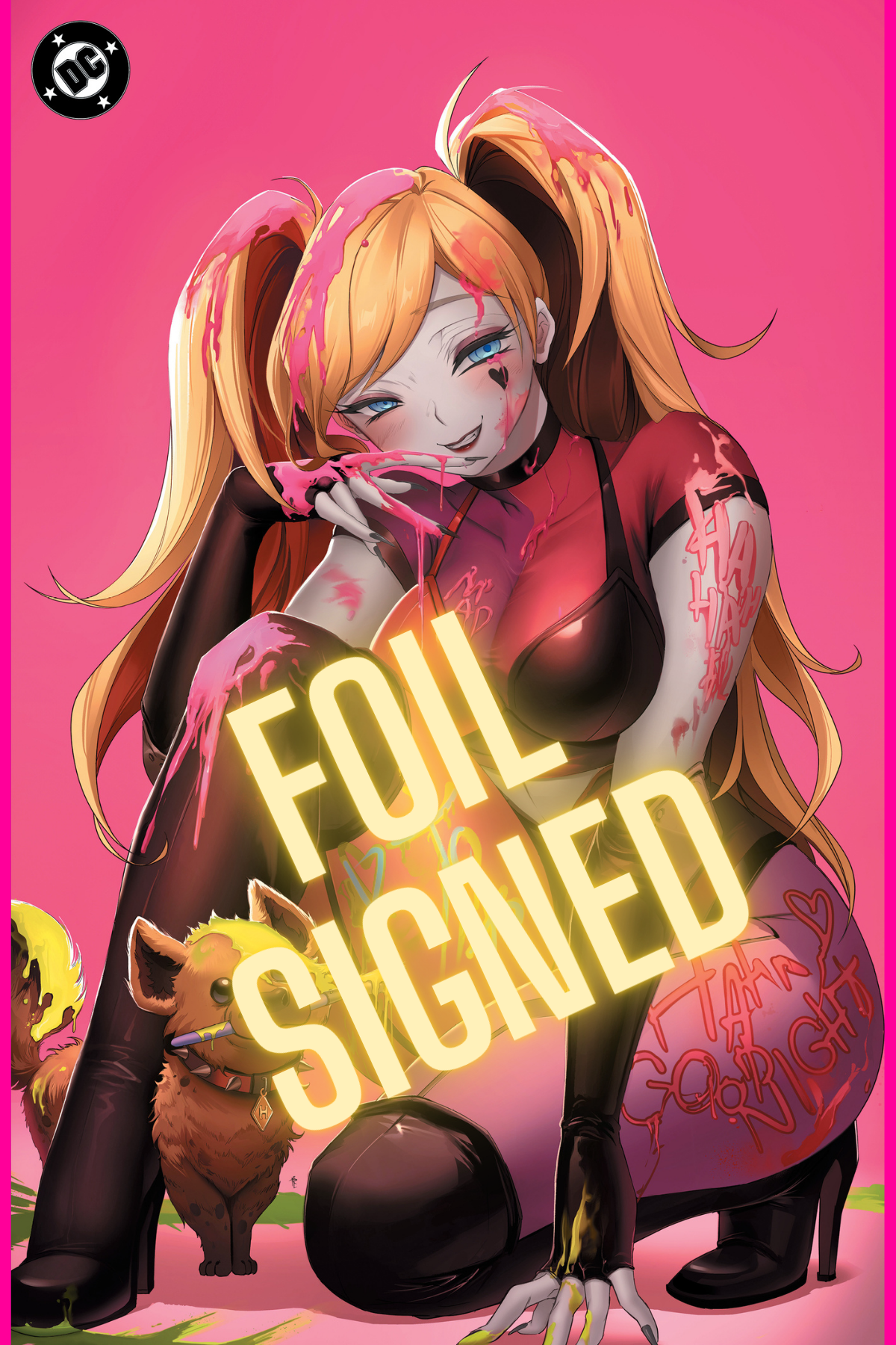 HARLEY QUINN #61 VIRGIN FOIL SIGNED RACHTA LIN