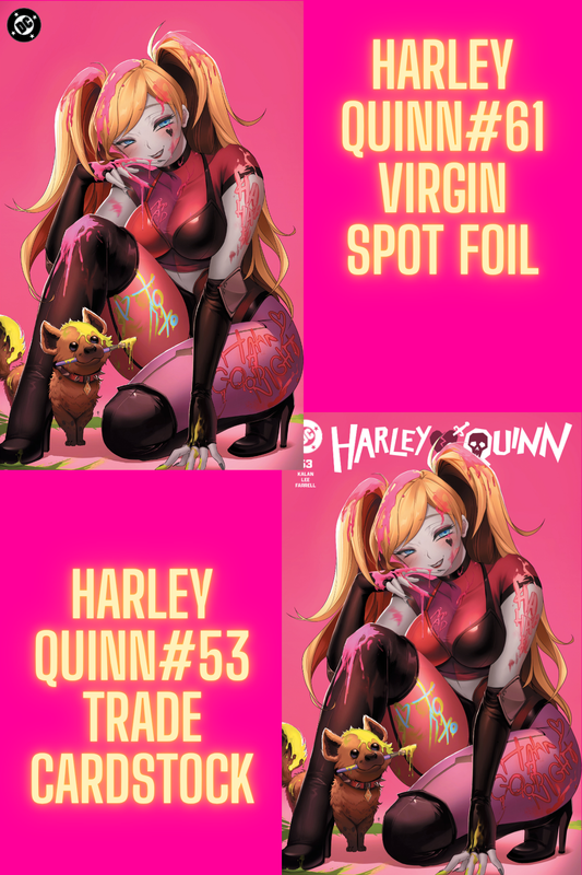HARLEY QUINN #61 VIRGIN SPOT FOIL BUNDLE DEAL WITH HARLEY QUINN 53 CARDSTOCK