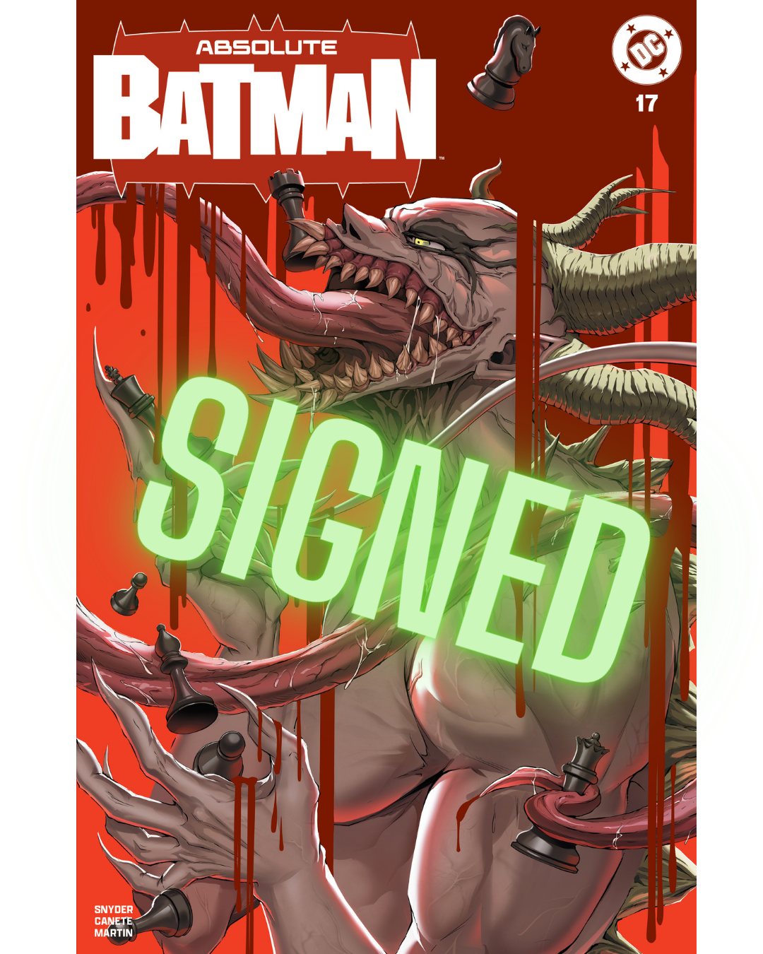 ABSOLUTE BATMAN #17, SIGNED RACHTA LIN MEGACON EXCLUSIVE SPOT FOIL TRADE