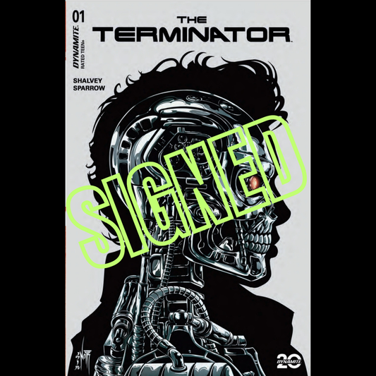 TERMINATOR #1 JORDAN NOIR METAL BLACK & WHITE VARIANT, SIGNED W COA