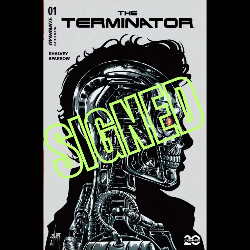 TERMINATOR #1 JORDAN NOIR METAL BLACK & WHITE VARIANT, SIGNED W COA ...