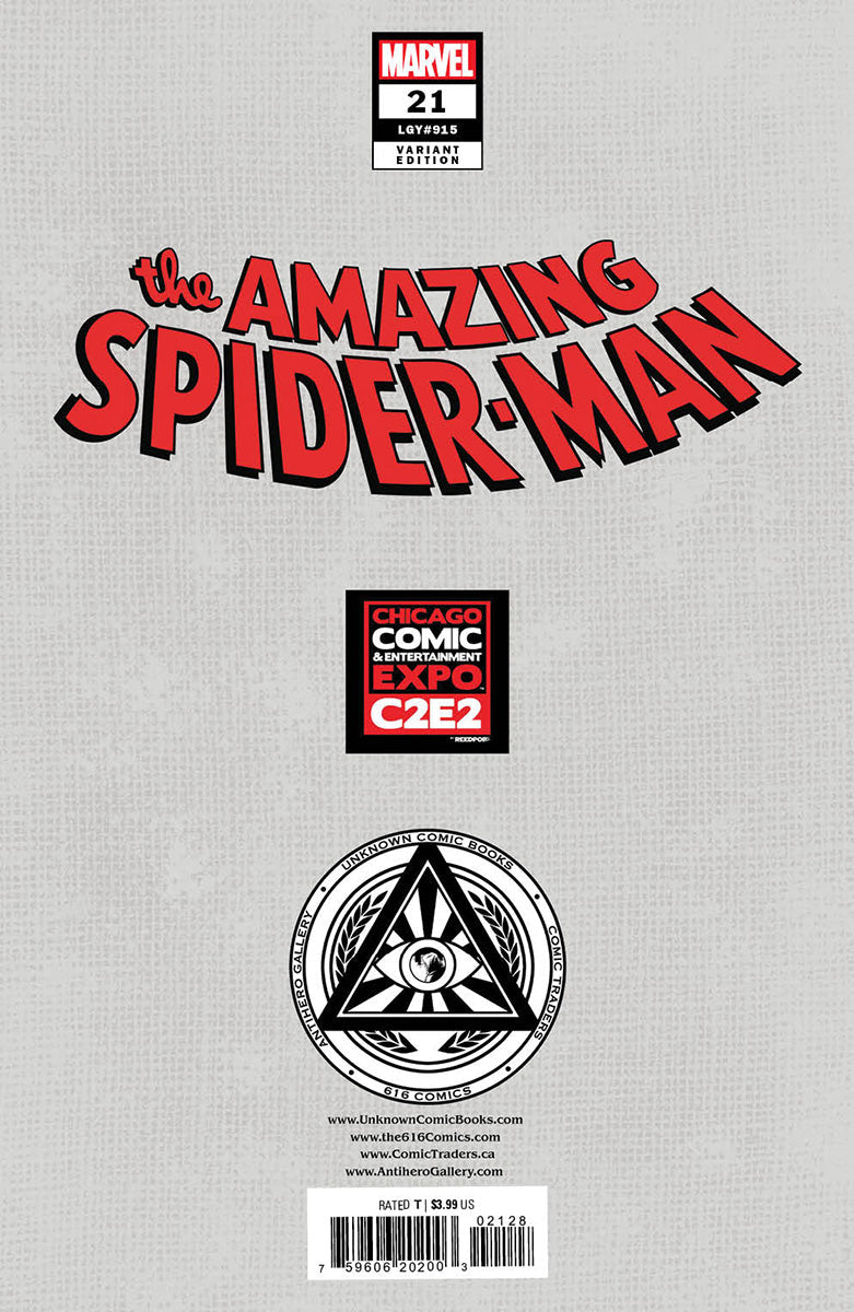 AMAZING SPIDER-MAN #21 UNKNOWN COMICS DAVID NAKAYAMA EXCLUSIVE COLOR BLEED MEGACON EXCLUSIVE VIRGIN VAR (05/03/2023)