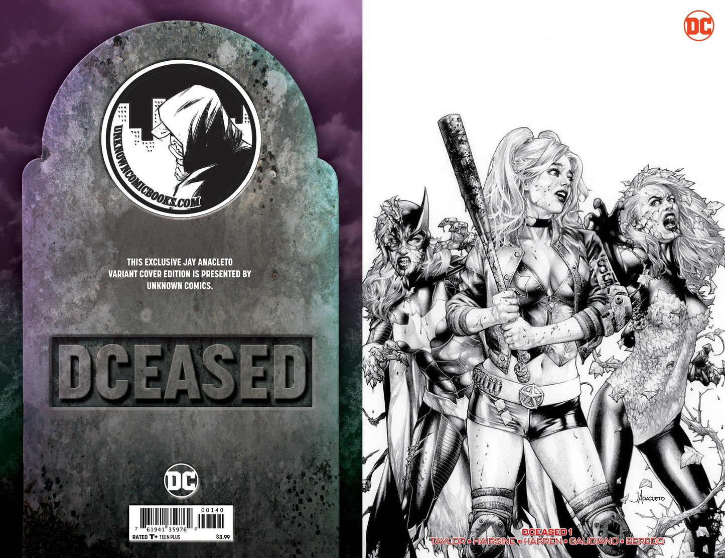 Dceased #1 (Of 6) Unknown Comic Books Anacleto Exclusive B&W Remark Edition 5/1/2019