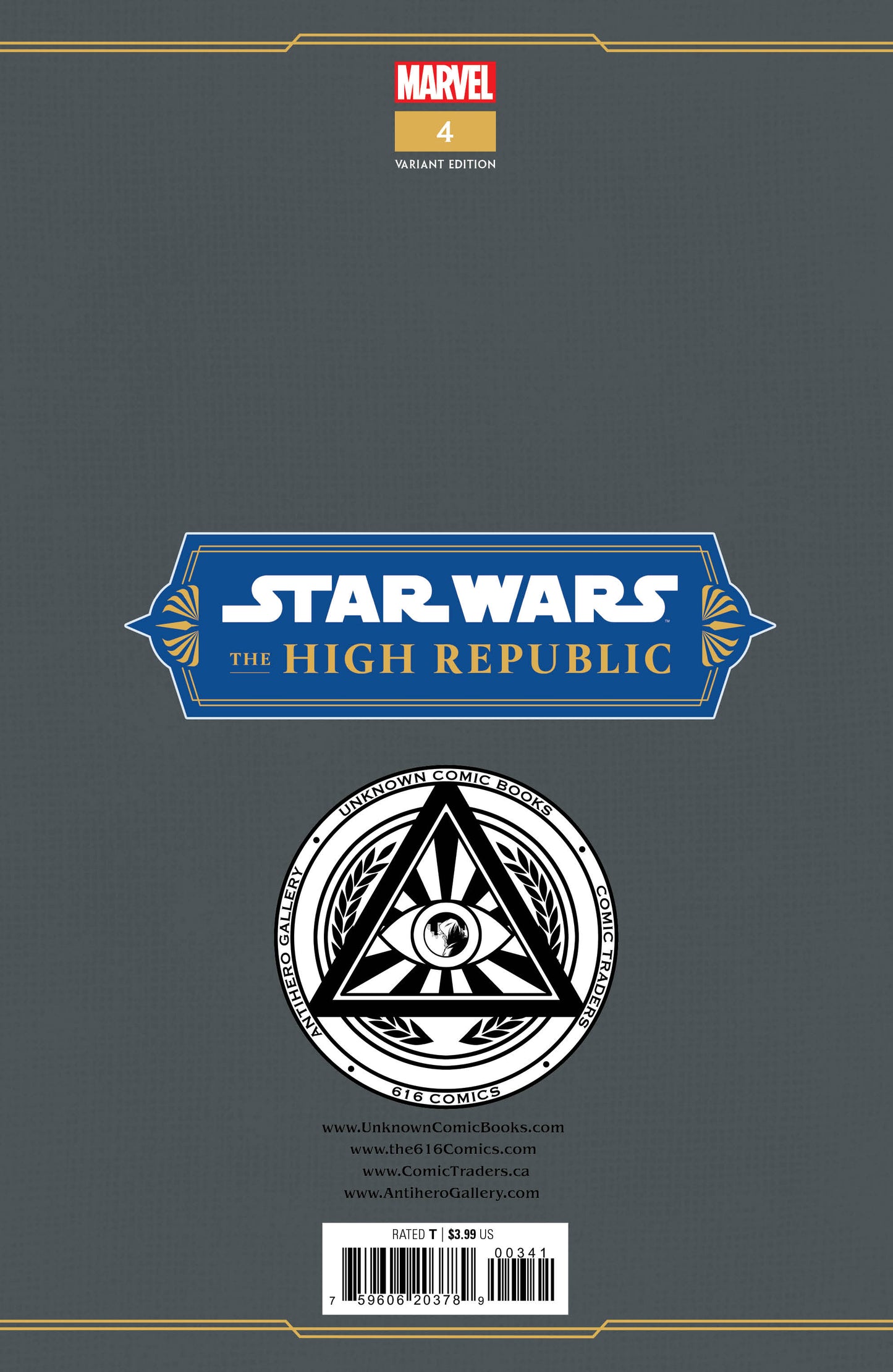 Star Wars: The High Republic #4 Unknown Comics Tyler Kirkham Exclusive Var (01/11/2023)