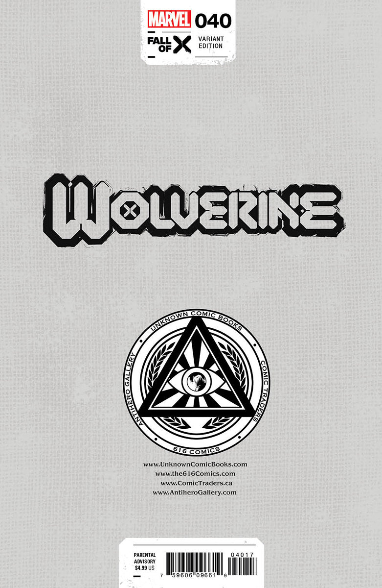 Wolverine #40 [Fall] Unknown Comics Nathan Szerdy Exclusive Virgin Var (12/20/2023)