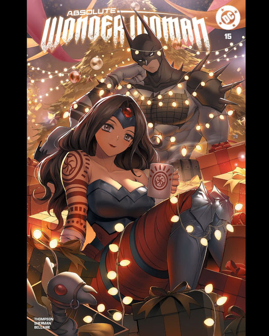 ABSOLUTE WONDER WOMAN #15 TRADE SPOT FOIL, RACHTA LIN CHRISTMAS VARIANT