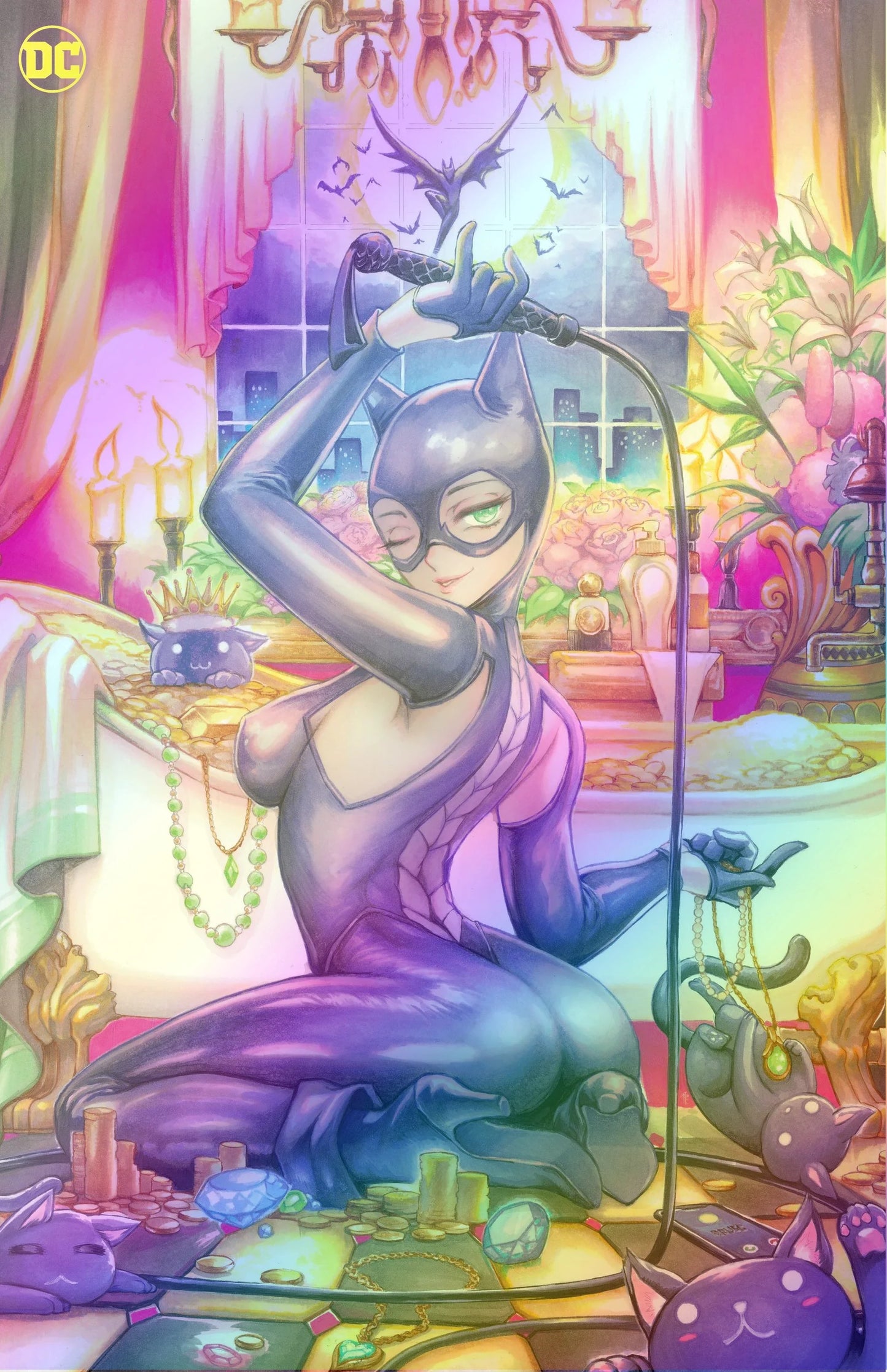 CATWOMAN #58 (RACHTA LIN EXCLUSIVE TRADE/VIRGIN/FOIL VARIANT SET)(2023) ~ DC Comics