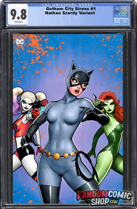 GOTHAM CITY SIRENS #1 (NATHAN SZERDY EXCLUSIVE HOMAGE VIRGIN VARIANT)(2024) ~ CGC Graded 9.8