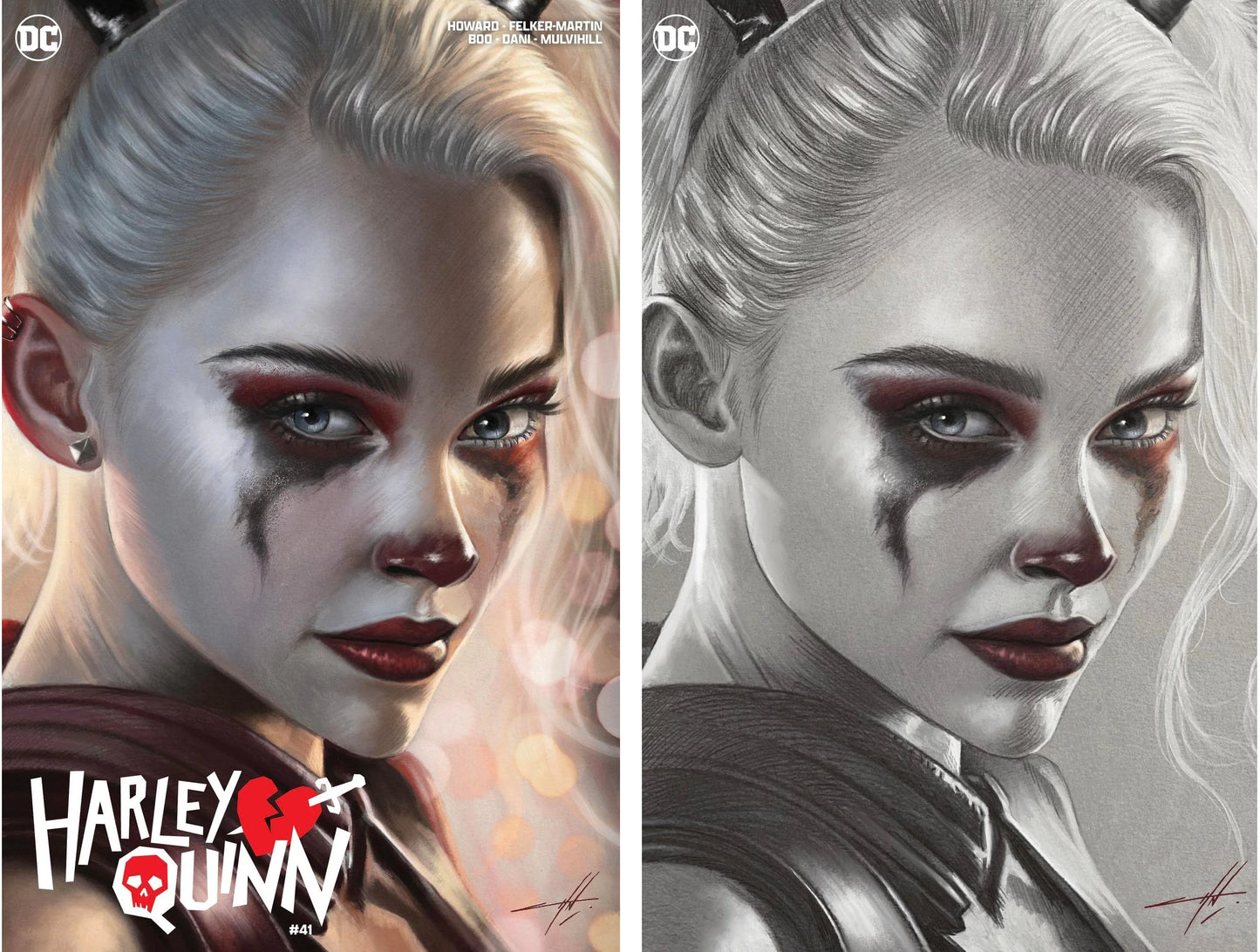 HARLEY QUINN #41 (CARLA COHEN EXCLUSIVE TRADE/ B&W VIRGIN VARIANT SET)