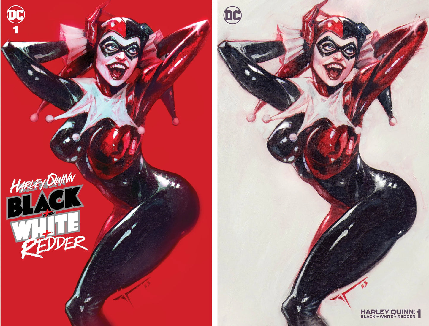 HARLEY QUINN: BLACK WHITE REDDER #1 (IVAN TAO EXCLUSIVE TRADE/MINIMAL VARIANT SET)(2023)