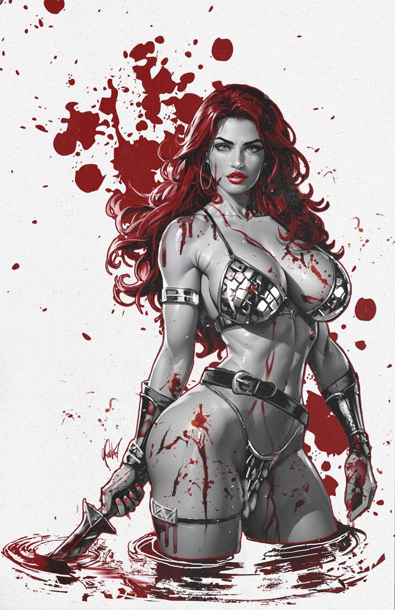 RED SONJA: EMPIRE OF THE DAMNED #1 (CEDRIC POULAT EXCLUSIVE VIRGIN VARIANT A & B VARIANT SET)