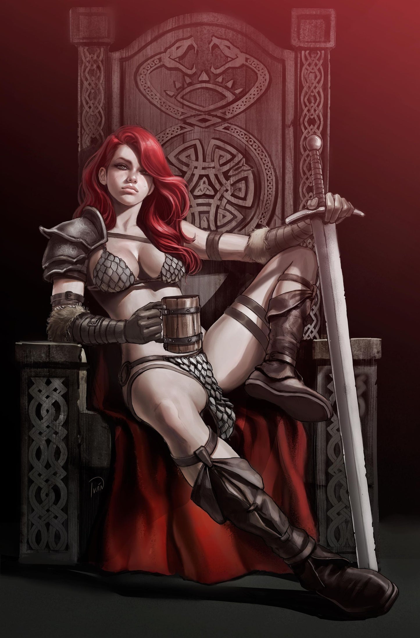 RED SONJA: EMPIRE OF THE DAMNED #1 (IVAN TALAVERA/CEDRIC POULAT EXCLUSIVE VIRGIN VARIANT A & B SETS)