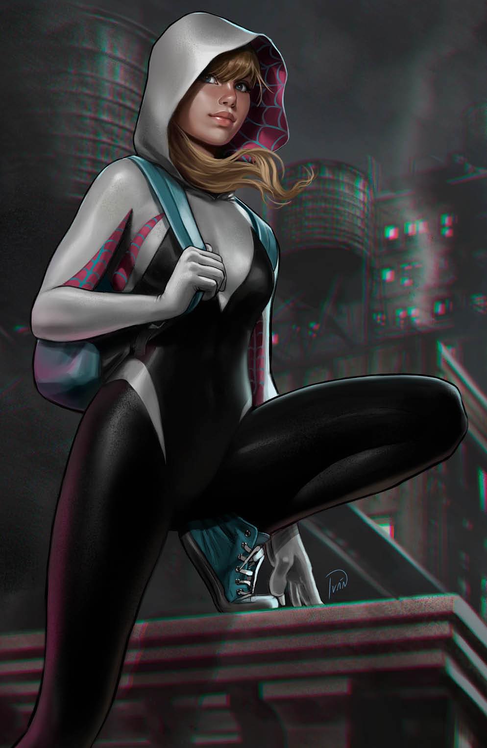 SPIDER-GWEN: GHOST SPIDER #1 (IVAN TALAVERA/PEACH MOMOKO EXCLUSIVE TRADE/VIRGIN VARIANT SET)