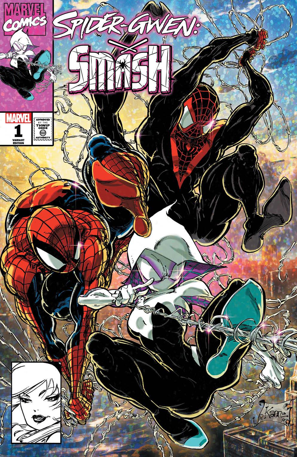 SPIDER-GWEN: SMASH #1 (KAARE ANDREWS EXCLUSIVE TRADE/VIRGIN VARIANT SET)