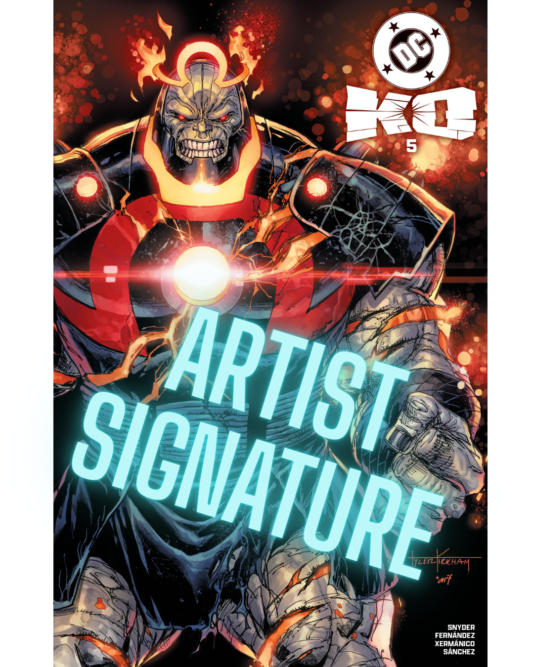 DC K.O #5, ARTIST SIGNATURE TYLER KIRKHAM SPOT FOIL TRADE