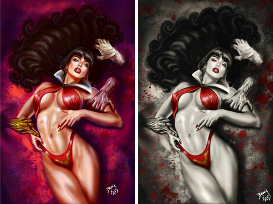 VAMPIRELLA/DRACULA: RAGE #5 (BRUNA SALES EXCLUSIVE VIRGIN VARIANT A & B SET) ~ Dynamite