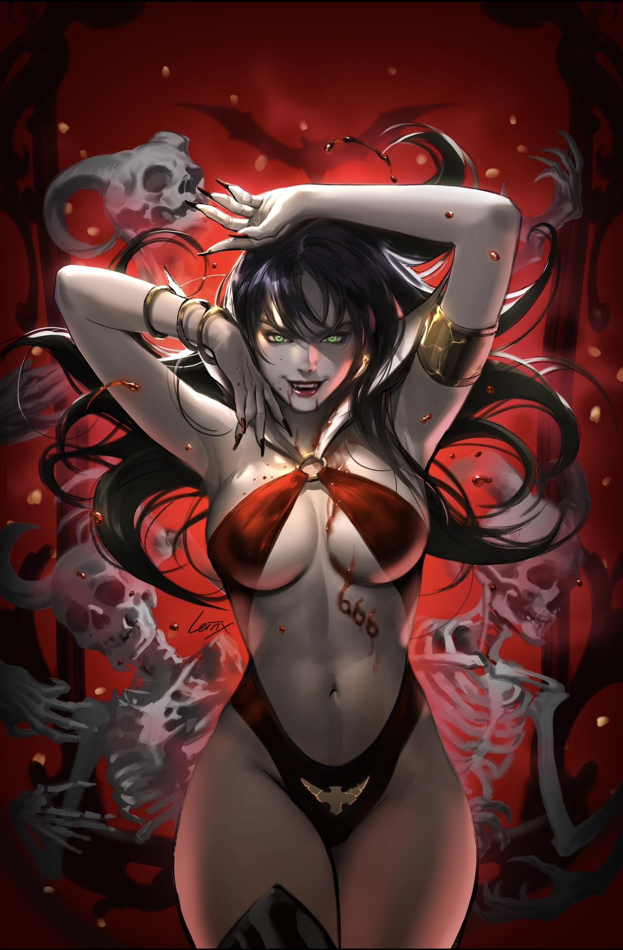 VAMPIRELLA #666 (LEIRIX LI EXCLUSIVE A & B VARIANT SET) ~ Dynamite