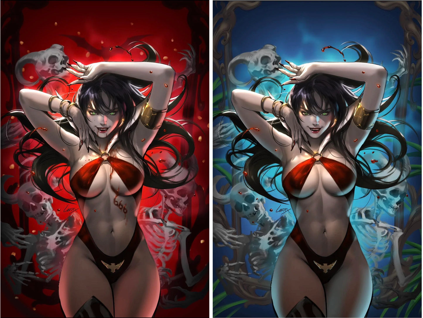 VAMPIRELLA #666 (LEIRIX LI EXCLUSIVE A & B VARIANT SET) ~ Dynamite