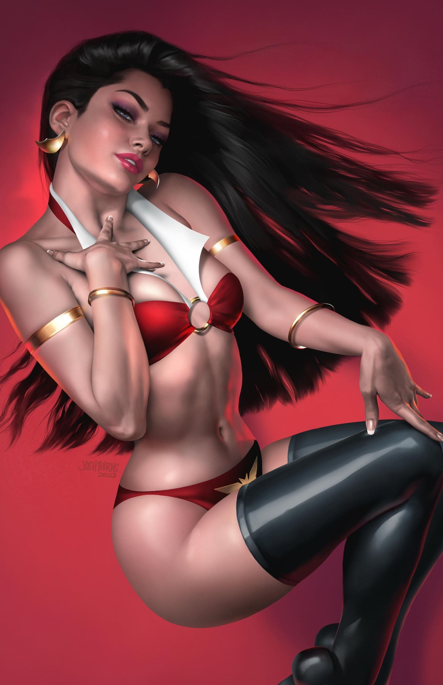 VAMPIRELLA vs. THE SUPERPOWERS #2 (TIAGO DA SILVA & JOSH BURNS EXCLUSIVE VIRGIN VARIANT SET)