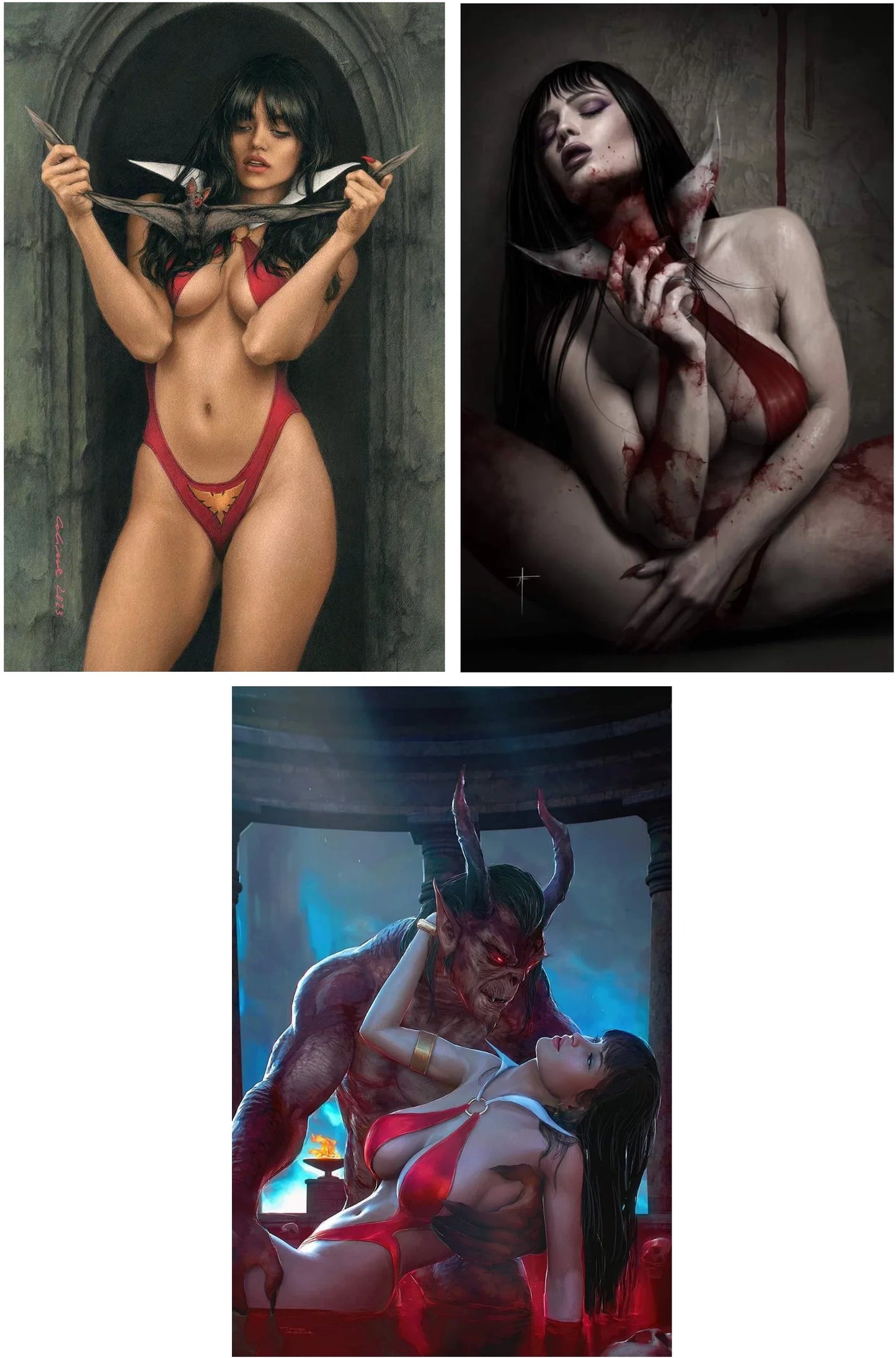 VAMPIRELLA vs. THE SUPERPOWERS #3 (TIAGO DA SILVA, CELINA & FERGUSON EXCLUSIVE VIRGIN VARIANT SET)